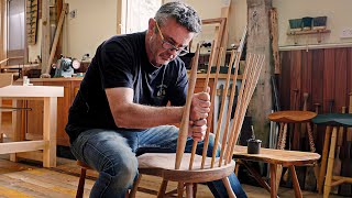 The Process of Making a Windsor Chair From Scratch A True Master at Woodworking [upl. by Nylrehs]