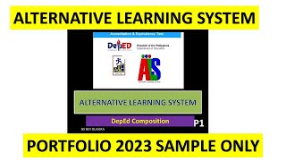 ALS PORTFOLIO 2023 ALTERNATIVE LEARNING SYSTEM HELPSS REPORST [upl. by Justine]