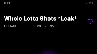 Lil Gotit  Whole Lotta Shots Leak [upl. by Eerot]