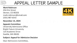 How To Write Appeal Letter with Sample and Explanation  Writing Tutorials [upl. by Rooney]