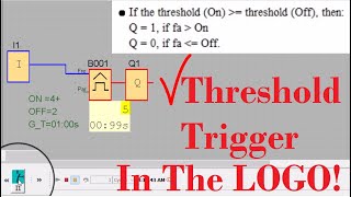 Siemens PLC  Threshold Trigger Counter In The LOGO By LOGO Soft Comfort software Siemens [upl. by Selim]