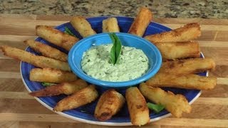 Cuban Yucca Fries  Yuca Frita with cilantro sauce [upl. by Marquis]