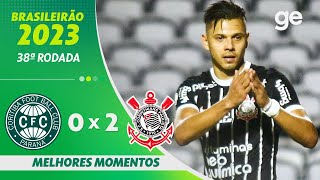 CORITIBA 0 X 2 CORINTHIANS  MELHORES MOMENTOS  38ª RODADA BRASILEIRÃO 2023  geglobo [upl. by Bradway]