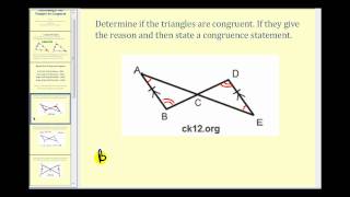 Determining If Two Triangles are Congruent [upl. by Ssidnak]