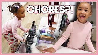 My 3 Year Old Does Chores  Kids Chore Routine [upl. by April346]