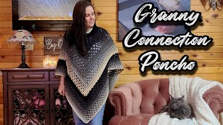 Easy Crochet Poncho Tutorial  Granny Connection Poncho [upl. by Jehoash253]