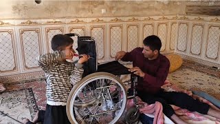 quotCooperation and affection in childrens cooperation with father to make a wheelchairquot [upl. by Arakat]