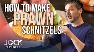 How To Make Prawn Schnitzels With A Spicy Cocktail Sauce  Seafood Recipes  Jock Zonfrillo [upl. by Norita]