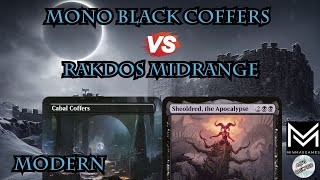 Mono Black Coffers VS Rakdos Midrange MTG Modern [upl. by Maiga]