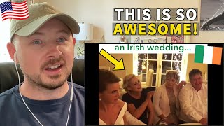 American Reacts to The Rattlin Bog at an Irish Wedding [upl. by Hardie28]