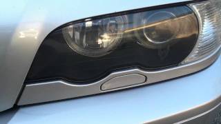 BMW E46 330ci Painted Black Headlight Inserts [upl. by Drarehs]