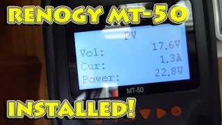 Renogy MT50 Solar Remote Tracer Meter Monitor Install In Full Time Boondocking RV Camper Van [upl. by Boarer176]