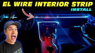 How to Install LED Strip EL WIRE for CAR Interior  ONEUPLIGHTING [upl. by Nedyrb38]