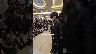 Pinsk Karlin Rebbe Dancing Mitzvah Tantz at an Einekel’s Wedding in Beitar [upl. by Eleaffar]