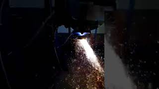 CUT130H with Trafimet A151 manual torch Mild steel thickness 60mm [upl. by Ferguson435]