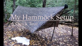 Super Quick Look At My Hammock Setup [upl. by Leugim828]