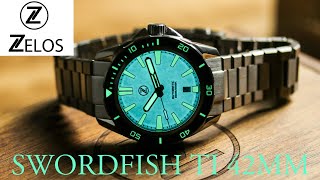 Zelos Swordfish Titanium FrostFull Lume Dial All Sold Out [upl. by Nawuj]