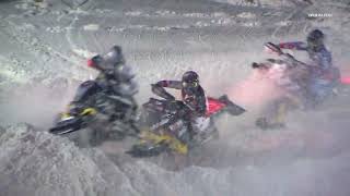 Snocross Round 4 Pro Highlights  Deadwood SD Race 3 of 3 [upl. by Ettereve]