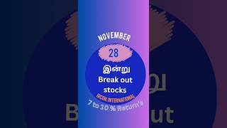 Breakout stocks on Nov 28 th2024shortstrendingtradingbreakout stockviral breakout [upl. by Etteb]