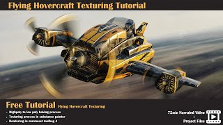 Free Tutorial Flying Hovercraft Texturing [upl. by Brigida]