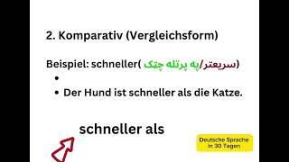 AdjektivePositiv  komparativ und Superlativ auf Deutsch DariFarsi und Pashto  A1A2 und B1 [upl. by Sahpec]