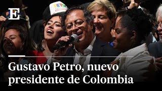 El discurso de Gustavo PETRO PRESIDENTE electo de Colombia  El País [upl. by Anaiuq]