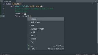 Leetcode 71 Simplify Path in Python  Python Leetcode  Python Coding Tutorial  Python Coding ASMR [upl. by Euqinor]