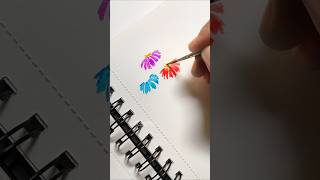 Easy watercolor flower painting tutorial artshorts artshortvideo watercolorflowers arttutorial [upl. by Enelrae]