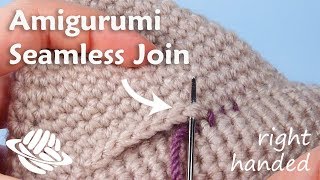 Amigurumi Seamless Join righthanded version [upl. by Aisha409]