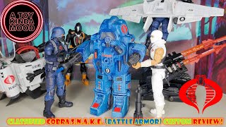 GI Joe Classified Cobra SNAKE Battle Armor Custom Review [upl. by Duahsar]