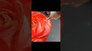 Making an easy and amazing rose 🌹✨️ tutorial tutorial diy shorts craftideas rose art [upl. by Llatsyrk]