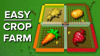 Minecraft Easy Multi Crop Farm  850 Per Hour [upl. by Atena160]