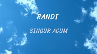 Randi  Singur acum  Lyric Video [upl. by Pren959]