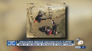 Lifeguards rescue unconscious surfer [upl. by Eissej315]