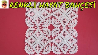 Dantel Kare Motif  Masa Örtüsü Modeli  Anlatımlı Yapılışı  Örgü Dantel Oya El İşi [upl. by Pooh124]