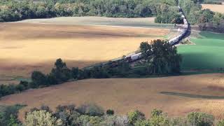 Drone video of Union Pacific short train on the Spine Line [upl. by Animrelliug]