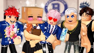 💖PRETTY BOXGIRL WONT show FACE in SCHOOL  HANDSOME BILLIONAIRE FALLED FOR ME Roblox Love Diaries [upl. by Nodyl]