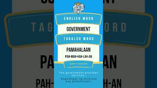 What is quotGovernmentquot in Tagalog speaktagalognow [upl. by Guevara]