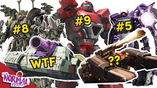 Toughest TANKBOTS IN TRANSFORMERS RANKED [upl. by Aurita55]