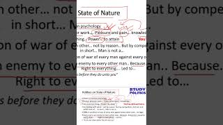 State of Nature youtubeshorts youtubeshort politicaltheory [upl. by Bakeman]