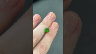 Trillion shape Demantoid fromUralsweighing 101 ct374russiandemantoiddemantoidgreendiamondshorts [upl. by Nottirb]