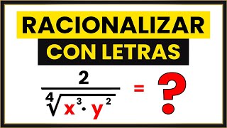 RACIONALIZACIÓN de DENOMINADORES con LETRAS [upl. by Ruyle]