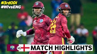 West Indies vs England 3rd ODI Full Highlights 2024  WI vs ENG 2024  WI vs ENG 3rd ODI Highlights [upl. by Ydnik]