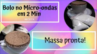 Massa pronta Bolo de Microondas 2 Minutos [upl. by Dnalel462]