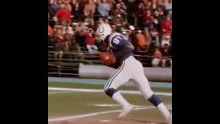 19771120 newyorkjets  baltimorecolts Raymond Chester 53yard TD pass from Bert Jones nfl [upl. by Nerrawed280]