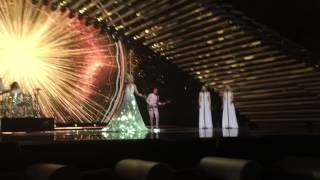 Polina Gagarina  A Million Voices ESC 2015 RUSSIA Live from the audience 1st semifinal [upl. by Blase]