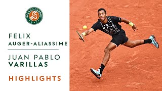 Félix AugerAliassime vs Juan Pablo Varillas  Round 1 Highlights I RolandGarros 2022 [upl. by Hannavas]