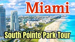 Miami South Pointe Park Tour  South Beach Miami FL USA [upl. by Vharat593]