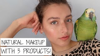 3Product Natural Everyday Makeup Tutorial  Jessica Clements [upl. by Arannahs]