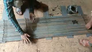 how to make a channel Gate  collapsible Gate making l full process of kaichi Gate [upl. by Llennoj]